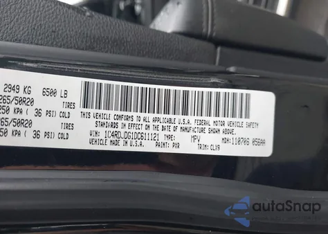 2013 Dodge Durango Crew from USA, damaged, VIN 1C4RDJDG1DC611121